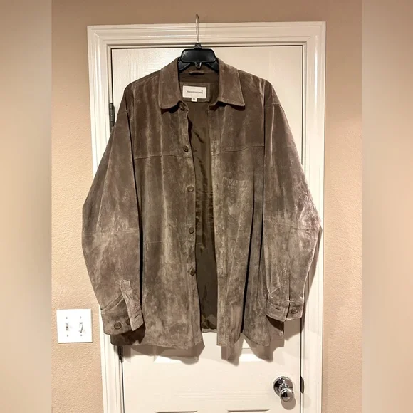 Pronto Uomo Jackets Coats Pronto Uomo Suede Khaki Color